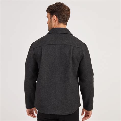 Men's Oversized Wool Shirt Jacket - Mott & Bow