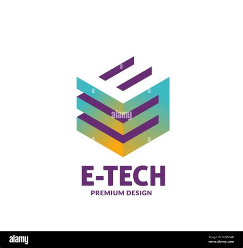 Initial Alphabet letter E Logo as Cube Design Colorful vector Stock Vector Image & Art - Alamy