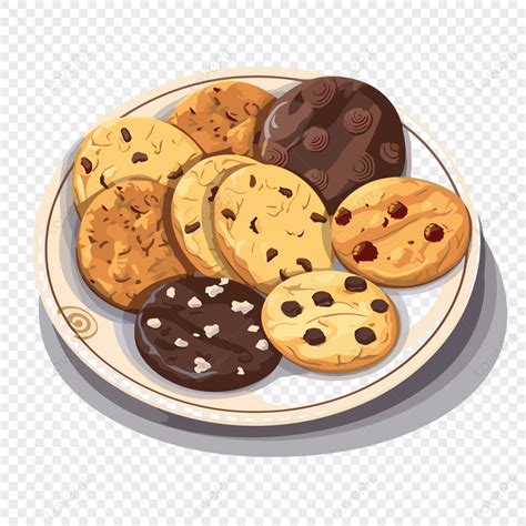 쿠키 접시 벡터,만화,상표,클립 아트 PNG 일러스트 무료 다운로드 - Lovepik
