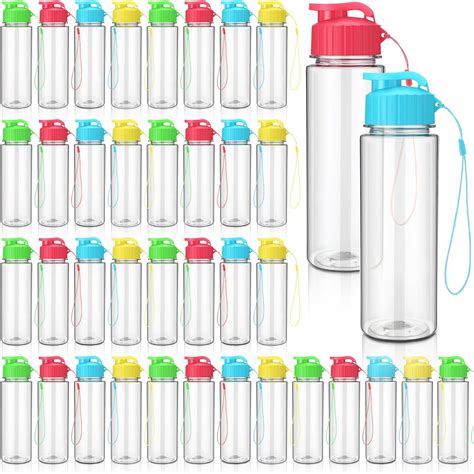 Mifoci 60 Pieces Water Bottle Bulk Plastic Water Bottles Bulk 17 oz ...
