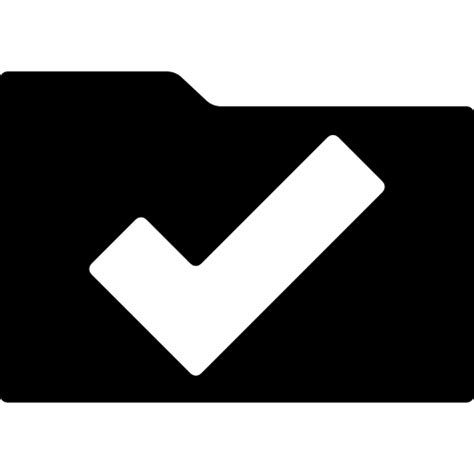 Verify folder interface symbol - Free interface icons