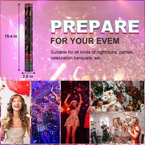 Buy 5 Packs Confetti Cannons, 15 Inch+Longer Confetti Shooters Party ...