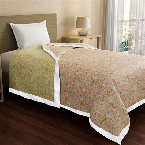 Buy BOUTIQUE LIVING Valatia Cotton Floral Print Reversible Single Dohar ...