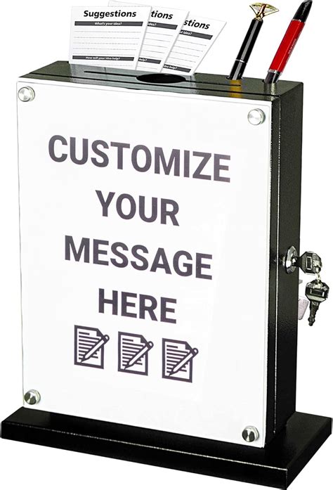 POCHAR Large Suggestion Box With Slot and Lock - Metal Wall India | Ubuy