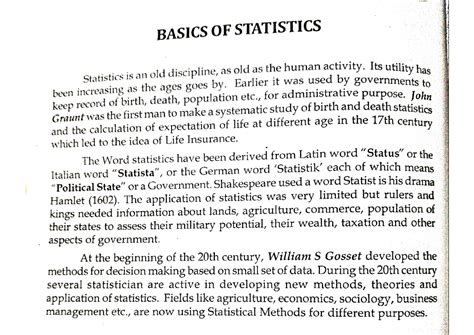 Basics of statistics - Ba /BBA/BCom calicut university - Studocu