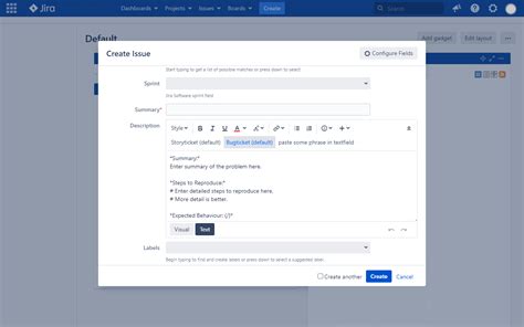 Creating JIRA Ticket Tutorial 的图像结果