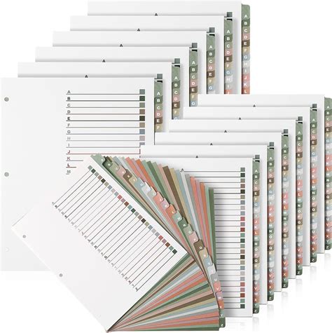 Jetec 12 Sets A-Z Tab Dividers with Tabs Bulk, A4 Alphabet India | Ubuy