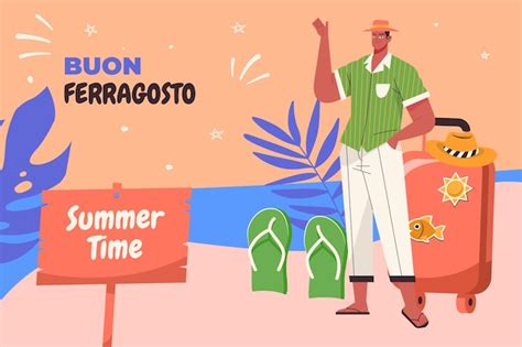 Plano de fundo ferragosto | Vetor Grátis