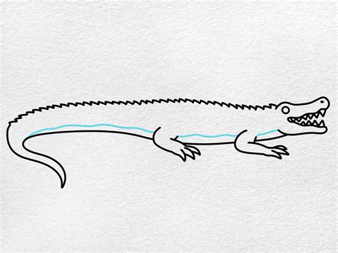 How to Draw a Crocodile - HelloArtsy