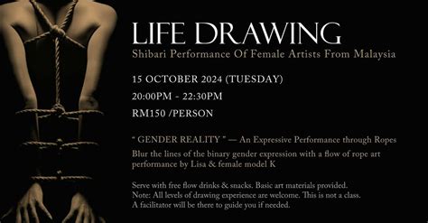 Life Drawing of Shibari Performance Of Female Artists From Malaysia, Le ...