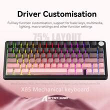 ATTACK SHARK Clavier mécanique à échange rapide ATTACK SHARK X85 ...