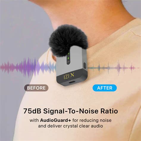 IZI X Dual Channel Wireless Microphone 360° Omnidirectional, 120M Rang ...