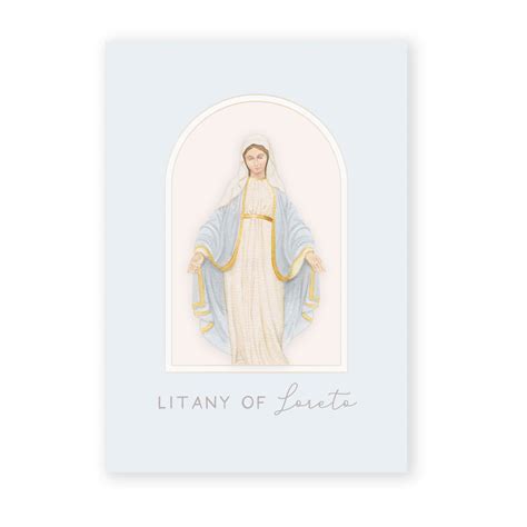 Litany of Loreto Prayer Card | Blue – Novena Cards