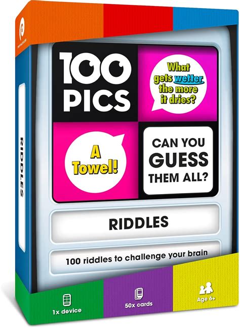 Buy 100 PICS Riddles Travel Game - Guess 100 Riddles | Flash Cards with ...