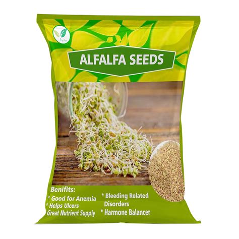 Iagrifarm Organic Alfalfa Sprouting Seeds - 250 gram - Perfect for ...