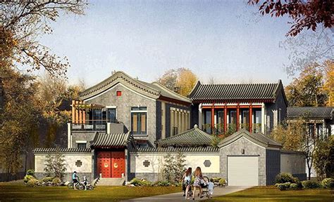 现代中式独栋小别墅su模型下载-光辉城市