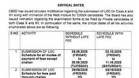 CBSE Board Exams 2026: Board Announces Important Dates For Class 10 And ...
