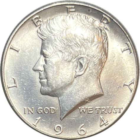 1964 U.S. Silver John F Kennedy Half Dollar-First Year Of Issue ...