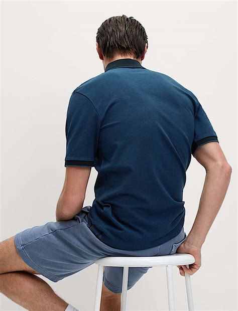 Buy Ultimate Tipped Pique Polo Shirt at Marks & Spencer