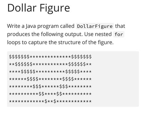 Image result for Dollar in Java Exercise