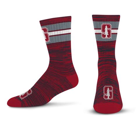 For Bare Feet Men's NCAA Stanford Cardinal First String Crew Sock Team ...