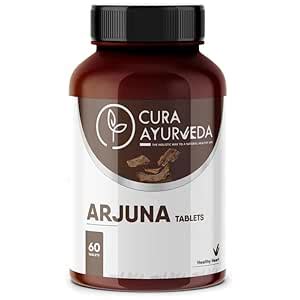 Cura Ayurveda Arjuna 100% Natural Healthy Heart Tablets | Blood ...