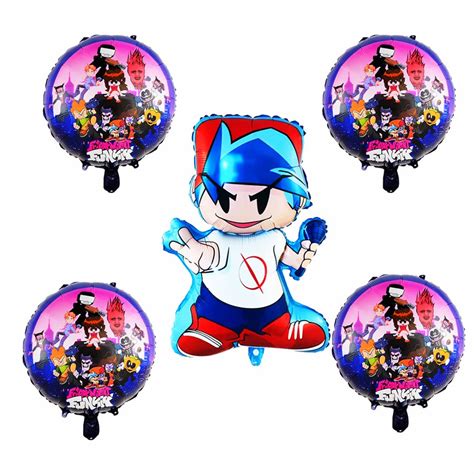 Buy Edibleceke 5pack Friday Night Funkin party supplies Friday Night ...