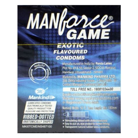 Manforce Game Exotic Flavoured Condoms, 3 Count Price, Uses, Side ...