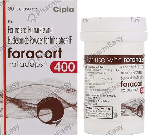 Foracort 400mcg Box Of 30 Rotacaps: Uses, Side Effects, Price & Dosage ...