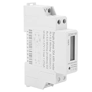 Electric Meter,Digital LCD 220V Single Phase DIN-Rail 5-30A Electronic ...