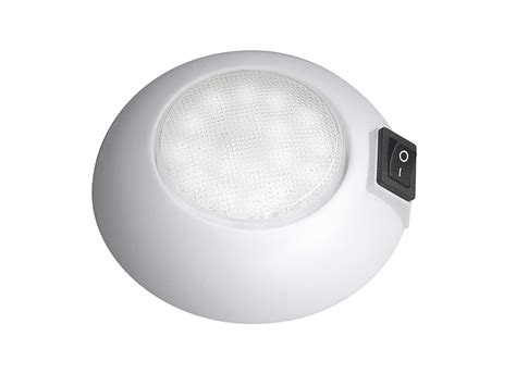 Buy Advanced LED White or Black Plastic Dome Light (White or White-Red ...