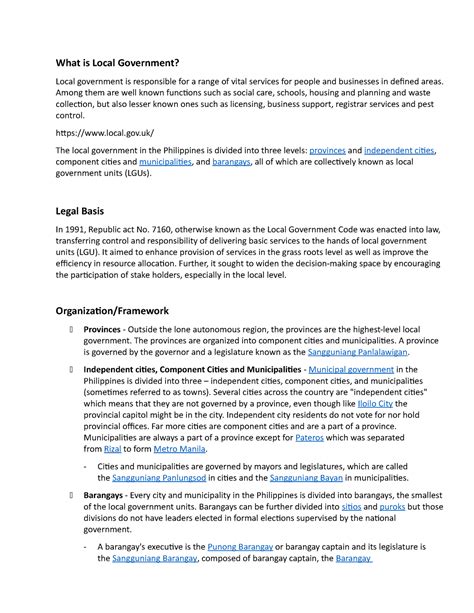 What Is Local Government