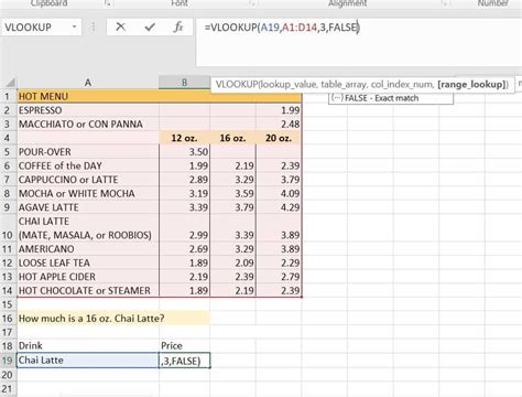 VLOOKUP Examples 的图像结果