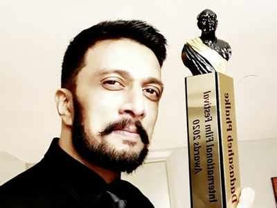 Sudeep receives 'Most Promising Actor' at Dadasaheb Phalke ...