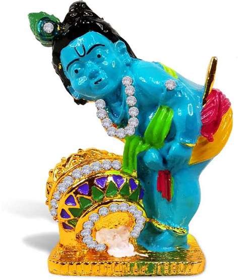 Bal Gopal Krishna with Makhan Mutki Idol (St-949) Statue for Car ...