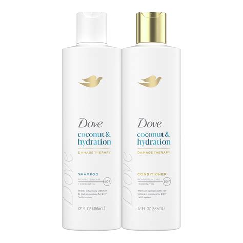 Dove Coconut & Hydration Shampoo & Conditioner Set, 12 oz 2 count ...
