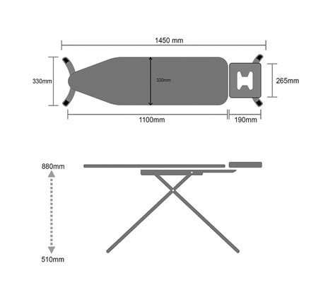 Buy Extra Large Ironing Board with Ironing Rest, Height Adjustment