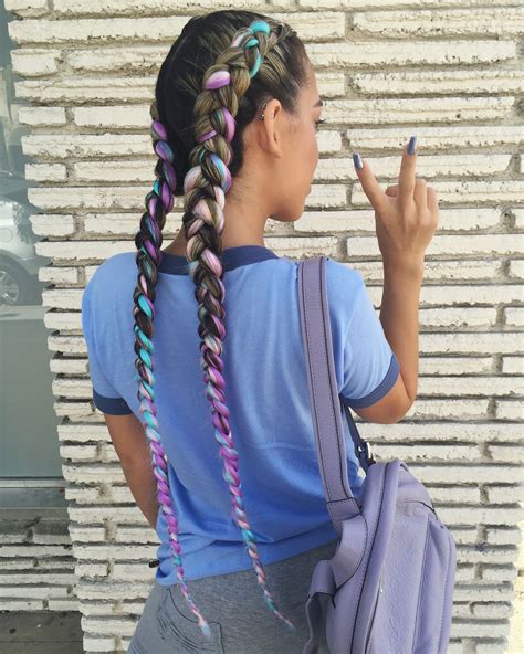 Dutch Braids | Cornrows | Feed-in Braids | Rainbow Hair | IG ...