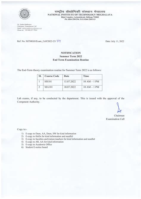 Students Notice | NIT