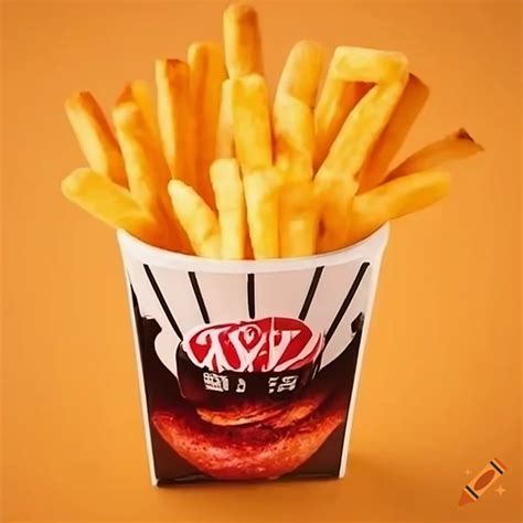 Creative french fries food truck with fry-shaped design on Craiyon