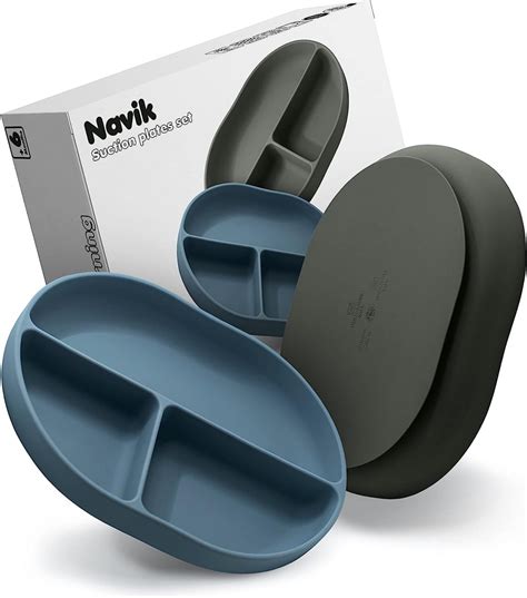 Cana cu manere pentru bebelusi Navik , silicon, albastru inchis, 10,6 x ...