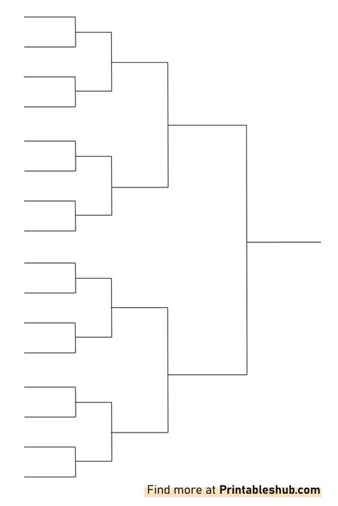 Free Printable Brackets: Easy Tournament Charts - Printables for Everyone