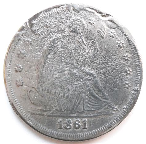 Confederate States Half Dollar Pattern 1861 Silver Coin Auction