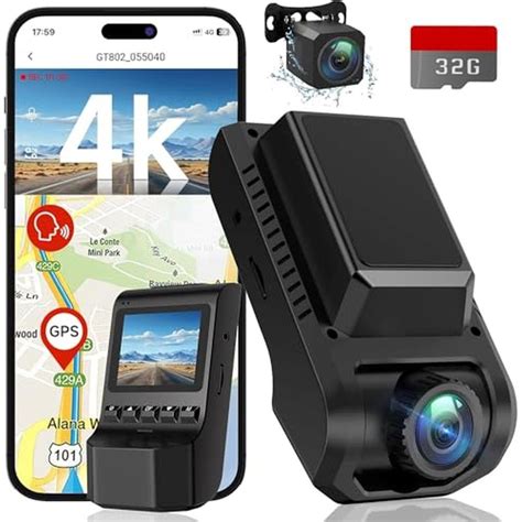 Dash Camera | 4K Ultra HD + 1080P Dash Cam Front and Rear | Wi-Fi GPS ...