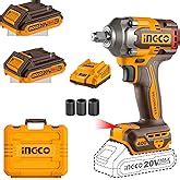Buy Ingco Brushless Impact Wrench, 20V Lithium-Ion Cordless Impact ...