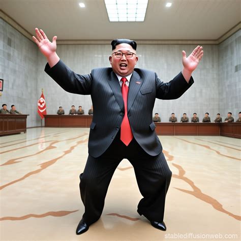 North Korean Leader Kim Jong-un Wide Open | Stable Diffusion Online