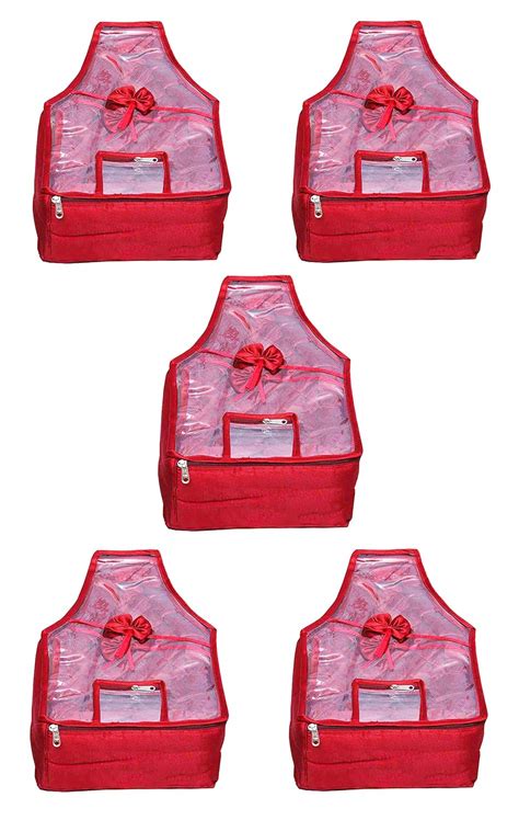 atorakushon Satin Blouse Cover Saree Cloth Cover Wedding Wardrobe ...