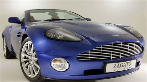 Wallpaper aston martin, v12, vanquish, 2004, blue, front view, style ...