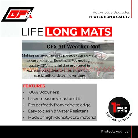 GFX Life Long Car Mats With Trunk Mat for Mahindra XUV 700 Manual- 7 S ...
