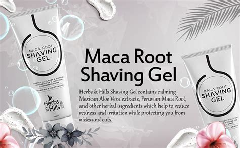 Herbs & Hills Maca Root Shaving Gel, Hydrating Shaving Gel with ...